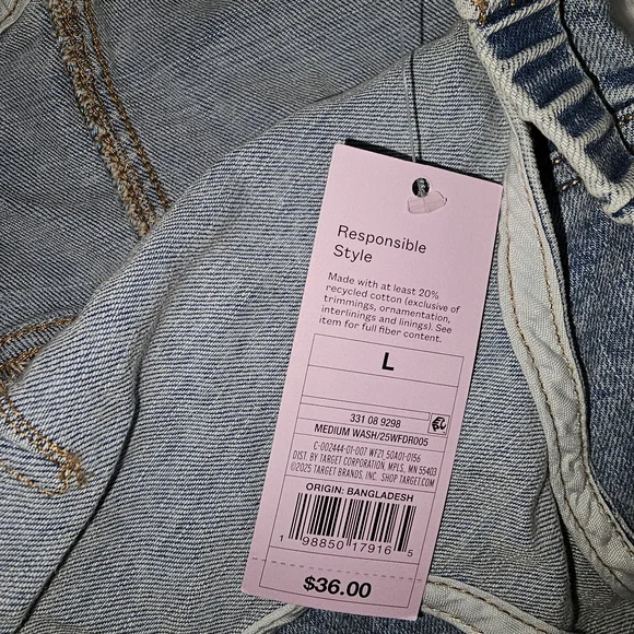 Wild Fable Denim dress Size L sleevless NWT - Picture 6 of 9